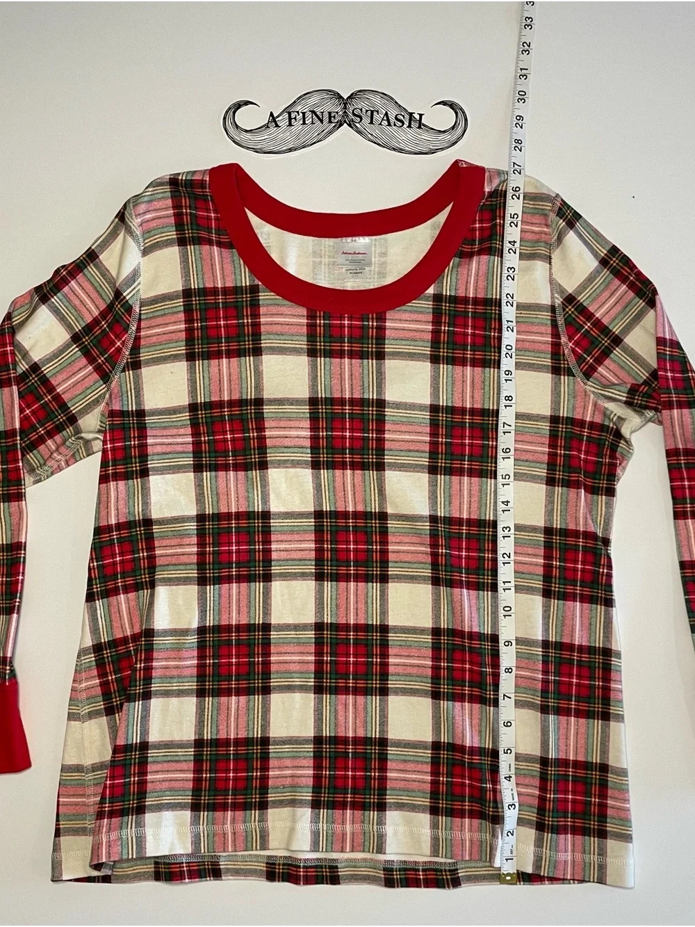 Hanna Andersson Women's Long John Pajama Set in Family Holiday Plaid XXL Cotton